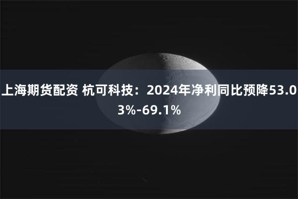 上海期货配资 杭可科技：2024年净利同比预降53.03%-69.1%